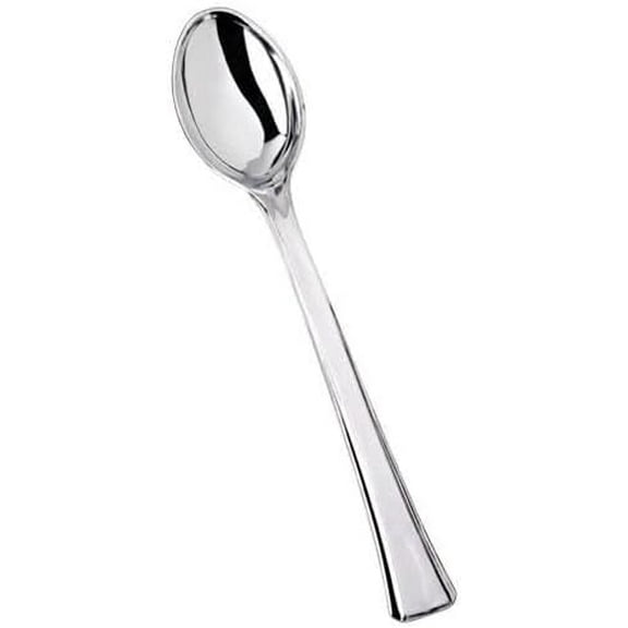 Mini Clear Plastic Spoon – Durable Disposable Utensils for Desserts Appetizers Samples Catering Parties Events Buffets and Food Service Supplies Small Heavy Duty Clear Plastic Spoons (48)