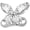 Butterfly, variant on 16G Cute Paw Print Dermal Piercing Anchor Top and Base G23 Titanium Crown Butterfly Microdermal Piercing Internally Threaded Surface Skin Piercing Body Jewelry 1 PC