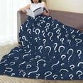 thumbnail image 6 of Honeii Question Marks Print Fleece Blanket - Throw Blanket for Bed, Sofa, Couch, Camping, and Travel , Microplush Ultra Soft Warm Blanket-40"x30", 6 of 7