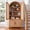Oak, variant on HAOMINS 71" Tall Arched Bookshelf, Modern Farmhouse Arched Bookcase with Rattan Doors & Adjustable Shelves for Living Room, Kitchen, Home, Office