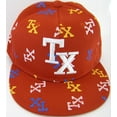 thumbnail image 4 of Texas Men's Fitted Flat Brim Baseball Caps (Texas Off-center Red, Large), 4 of 4