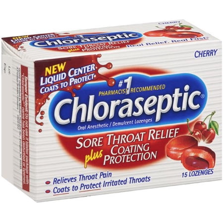 Prestige Brands Chloraseptic Oral Anesthetic/Demulcent Lozenges, 15 ea