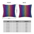 thumbnail image 2 of Yiaed Leopard Neon Rainbow Gradient Print Pillow Covers Super Soft Decorative Square Throw Pillow Covers Case Cushion Covers for Sofa Couch Bedroom Car Decor（No pillow core）-24"x24", 2 of 7
