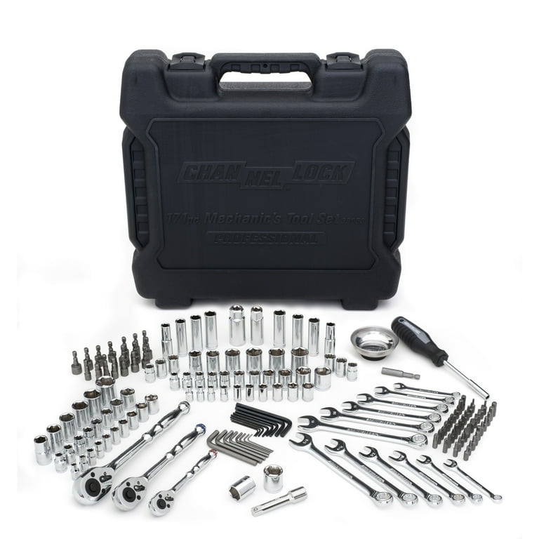 CHANNELLOCK Mechanic's Tool Set, Includes Standard SAE and Metric