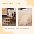 thumbnail image 4 of 4-Step Dog Ramp for Sofa, Bed, and Couch, with Removable Cover, Beige, 4 of 6
