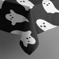 thumbnail image 4 of Black Halloween Ghosts with Boo Rectangle Tablecloth 60"x120",Waterproof Polyester Rectangle Table Cloth, Wipeable Spillproof Polyester Tablecloth for Dining, Camping, Indoor and Outdoor, 4 of 6