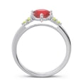thumbnail image 4 of 2.15 Ct Stunning Round Cut Red Ruby & Peridot Gemstone Wedding Ring for Women Solid 14K White Gold Size 3.5 by Diamond-Capitals, 4 of 7