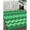 thumbnail image 2 of Ahgly Company Indoor Round Patterned Neon Green Area Rugs, 6' Round, 2 of 6
