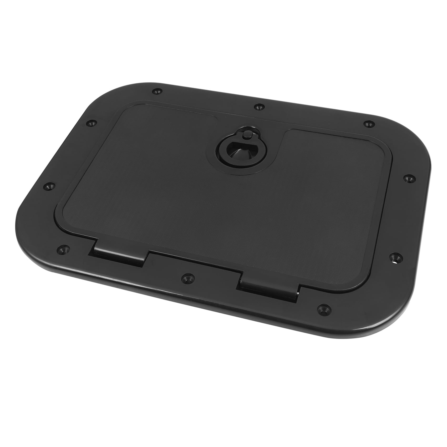 Marine Deck Plate Access Cover Pull Out Inspection Hatch with Latch for Boat Kayak Canoe, 14.96 x 11.02 Inch / 380 x 280mm -Black