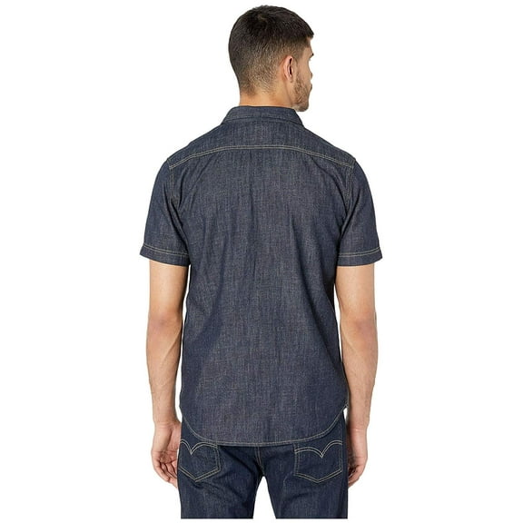 Levi's Nevin Short Sleeve Denim Shirt Dark Rinse Blue