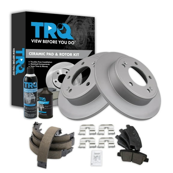TRQ Rear Brake Pad & Rotor Kit BKA35049 Fits Select 2012-2013 Hyundai Veloster