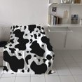 thumbnail image 3 of Super Soft Cozy Flannel Fleece Blanket Graffiti Sopts Lightweight Comfy Throw Blanket for Bed/Couch/Sofa/Camping- Black and White Cows 39 x 49 Inche, 3 of 6