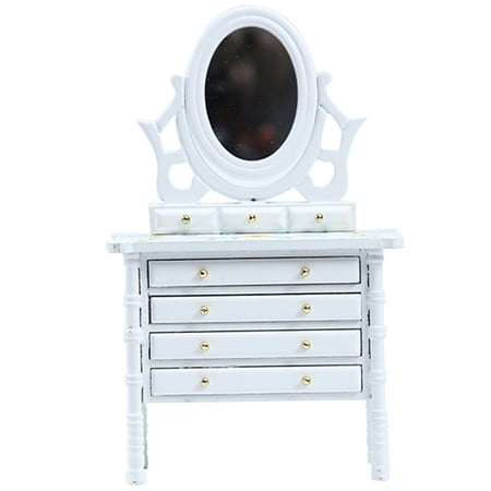 

Mini Dressing Table Model Wooden Mini House Dressing Table Miniature Furniture Ornament