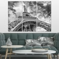 thumbnail image 3 of Designart 'Black and White View of Paris Paris Eiffel Tower ' Cityscape Canvas Print, 3 of 3