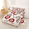 thumbnail image 2 of Castle Fairy Sport Billiards King Sheets 4pcs, Rustic Cheetah Print Bedding, Red Brown Black,1 Fitted Sheet, 1 Flat Sheet and 2 Pillowcases, 2 of 6
