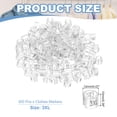 thumbnail image 2 of Uxcell Clothes Hanger Markers Fit Rod Garment Size Tag Hanger Clips Round Color Coding Label for Clothing 3XL Clear, 2 of 6