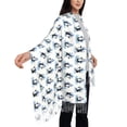 thumbnail image 3 of Rateoe Skiing Penguin Funny Women's Traditional Scarf Wrap Tassel Shawl Fringes Neck Head Shawl Retro Scarf, 3 of 8