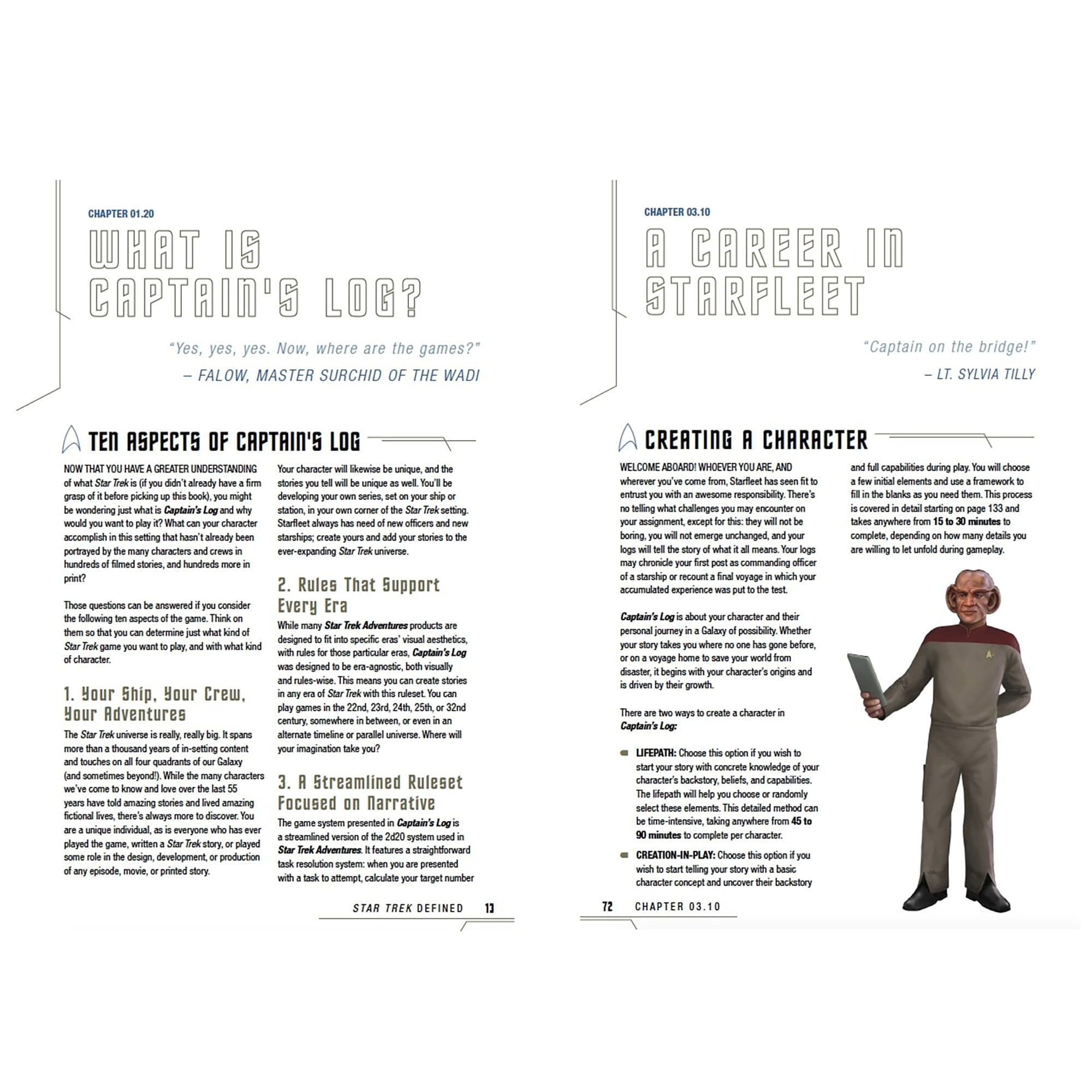 Star Trek Adventures: Captain's Log Solo RPG - DS9 Delta Edition - Hardcover Book, 2d20 Rolplaying Game, 326-Page Full-Color Digest Sized Book