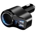 thumbnail image 1 of 4 en 1 cargador de coche PD 3.0 encendedor de cigarrillos distribuidor USB carga rápida mini zócalo del adaptador USB, 1 of 4