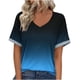 thumbnail image 1 of Camiseta de Manga Corta con Cuello en V de Primavera en Verano, 2025 Suelto Cómodo Poliéster Superior, 1 of 8