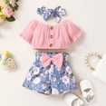 thumbnail image 2 of Cathalem Cute 2 Piece Outfits for Kids Girl's 2 Piece Outfits Tops Tank Top and Shorts Set(Pink,100), 2 of 5