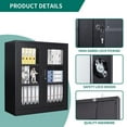 thumbnail image 5 of MIIIKO Metal Storage Cabinets, Lockable 35.4" Steel Storage Cabinet with 2 Doors and 2 Adjustable Shelves for Garage, Home, Office, 5 of 7