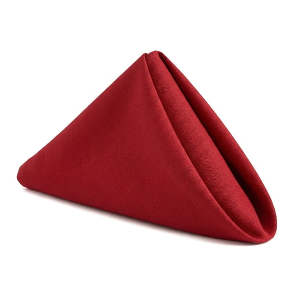 REGALWOVEN Set of 6 Cloth Napkins, Polyester Washable and Reusable Table Dinner Napkins for Home, Restaurant, Weddings and Event Burgundy 16x16inch