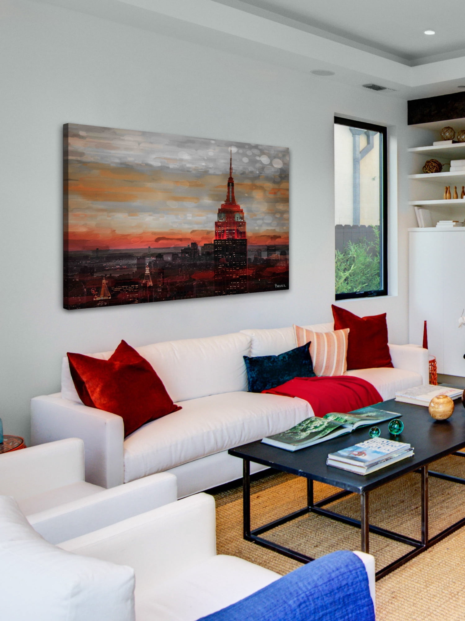Parvez Taj "Red Hot NYC" Print on Canvas