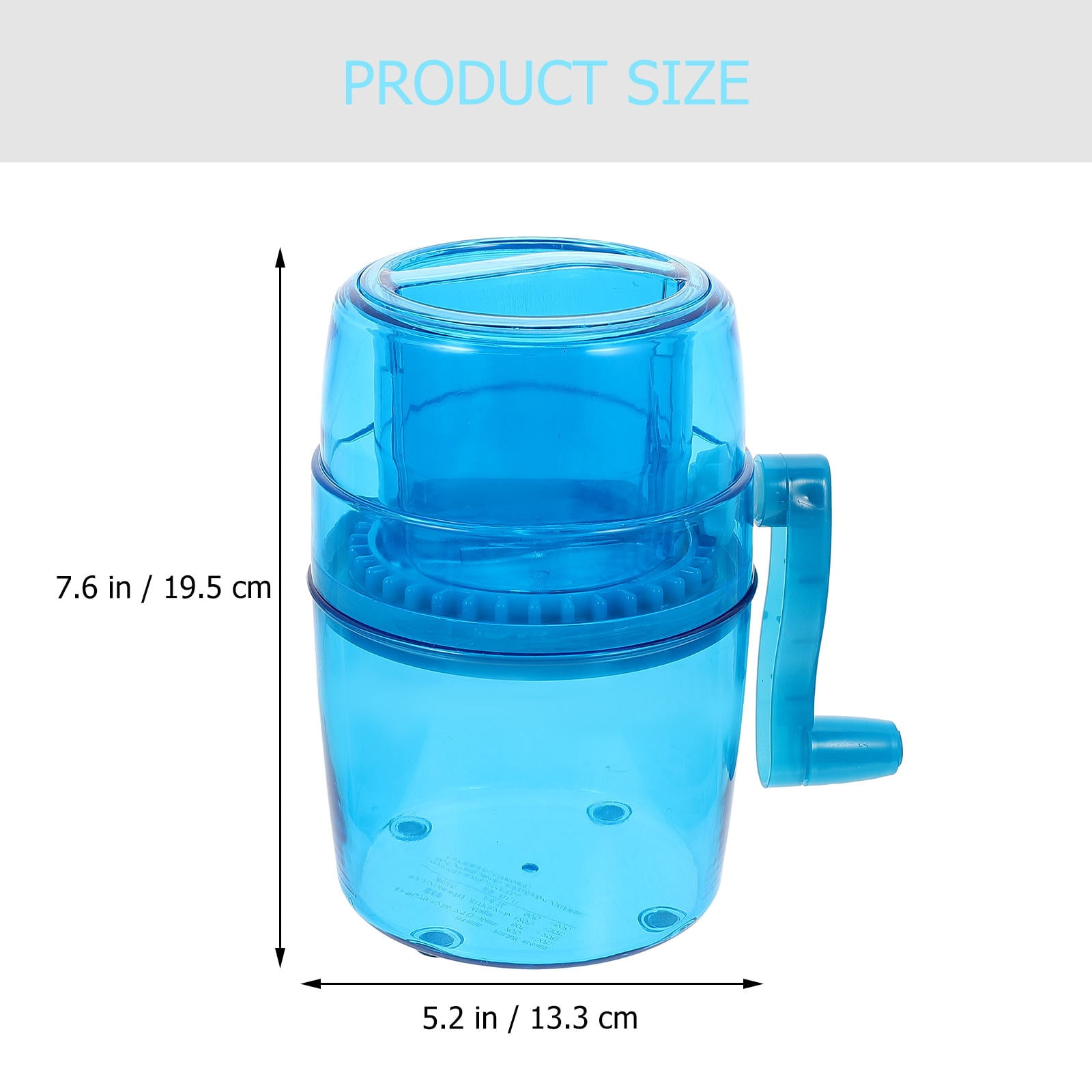 SWETRACE 1Set Blue PP ABS Ice Crusher for Household Users 11.8x7.5x5.2in