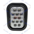 thumbnail image 3 of 5x3" 4x Red 2xWhite Rectangle 12 LED Stop/Turn/Tail & Backup/Reverse Truck Trailer Hitch Light Grommet & 3 Wire Pigtail Plug Kit, 3 of 6