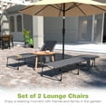 thumbnail image 5 of VEIKOUS 2 PCs Chaise Lounge Chair 4-Fold for Outdoor w/ Detachable Pocket and Pillow, Gray, 5 of 13
