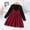 Wine, variant on Generic Toddler Girls Corduroy Suspender Dress Long Sleeve Cute Bow Color Block Sweater Fall Winter Outfits for 2-8 Years