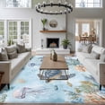 thumbnail image 3 of Ocean Themed Large Area Rugs 6x9 ft Nautical Sea Turtle Jellyfish Watercolor Blue Washable Rug Non Slip Indoor Carpet Absorbent Floor Mat for Living Room Bedroom Dining Room, 3 of 9