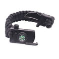 thumbnail image 3 of Black Paracord Bracelet with Survival Knife Blade and Compass, PC-1, 3 of 4