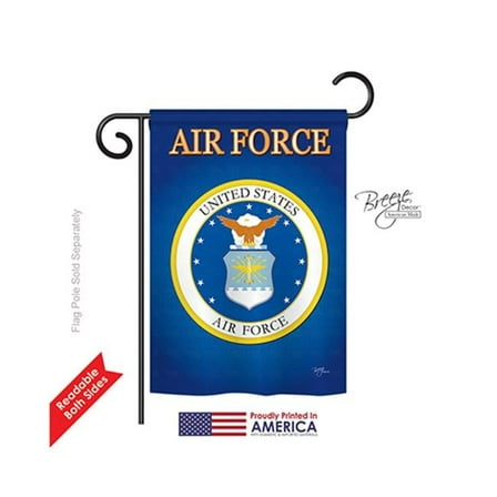 Breeze Decor 58054 Military Air Force 2-Sided Impression Garden Flag - 13 x 18.5 in.