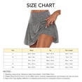 thumbnail image 5 of Falda de mujer con pantalones cortos Falso 2 unidades pantalones cortos Falda de entrenamiento de cintura alta para verano, 5 of 5