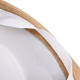 thumbnail image 4 of Moda Hombres Mujeres Sombrero de Paja Cinta de Contraste Fedora Ala Rizada Unisex Panamá Jazz Trilby Sombrero Gorra, 4 of 8