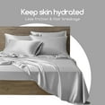 thumbnail image 3 of MR&HM Satin Bed Sheets, California King Sheets Set, 6 Pcs Silky Bedding Set, Sliver Grey, 3 of 6