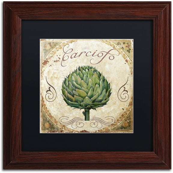 Trademark Fine Art "Mangia III" Canvas Art by Color Bakery Black Matte, Wood Frame