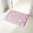 thumbnail image 5 of Zynviq Clouds Bathroom Rugs 23.6" X 15.7" Bath Rugs Polyester Absorbent Rectangular Washable Pink Small Rug for Toilet, 5 of 6