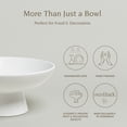 thumbnail image 2 of over&back Stoneware Large Footed Food Bowl - Kitchen and Dining Room Stand Perfect for Fruit, Bread, Candy, and More - 11" D x 4.9" H - 2.3 Quarts - Semi-Matte White, 2 of 8