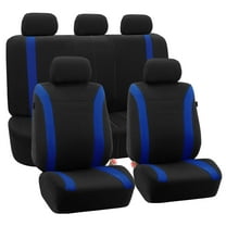 FH Group Cosmopolitan Flat Cloth Car Seat Covers Fit For Car Truck SUV Van - Full Set