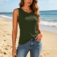 thumbnail image 6 of Mifsaly Cotton Tank Tops for Women Crew Neck Backless Sleeveless Top Lightweight Casual Loose Fit Summer Beach Layering Tees Army Green,XL, 6 of 8