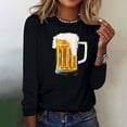 thumbnail image 5 of GERsome Women's Long Sleeve Tops Bavarian Oktoberfest Traditional National Print Casual Loose Crew Neck Shirts for Women(S-XXXL), 5 of 5
