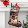 thumbnail image 2 of ¡Maldiciones! Tema: Calcetines de Navidad, fino lino blanco para colgar en escaleras y chimenea, decoración navideña para el hogar, regalo de Navidad.54cm×38cm, 2 of 5