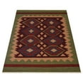 thumbnail image 3 of Rugsotic Carpets Hand Woven Flat Weave Kilim Wool Eco-Friendly 10'x14' Area Rugs Rectangle Burgundy Olive Contemporary Modern Design Low Pile Indoor Handmade Rug for Living Room, Bedroom D00121, 3 of 5
