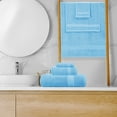 thumbnail image 4 of GLAMBURG Ultra Soft 8-Piece Towel Set - 100% Pure Ringspun Cotton, Contains 2 Oversized Bath Towels 27x54, 2 Hand Towels 16x28, 4 Wash Cloths 13x13 - Ideal for Everyday use, Hotel & Spa - Sky Blue, 4 of 7