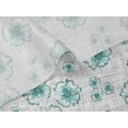thumbnail image 6 of oneOone Velvet Turquoise Green Fabric Florals Sewing Material Print Fabric By The Yard 58 Inch Wide, 6 of 7