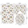 thumbnail image 3 of White Highland Cow Bucket Flower Pattern Bathroom Rugs Sets 3 Piece,Toilet Cover Set,Absorbent Non Slip Bathroom Mats Sets with U-Shaped Contour Rug Toilet Rug Set, 3 of 5