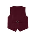 thumbnail image 6 of LIJCC Toddler Boy Formal Suit Clothes Gentleman Wedding Dress Outfit Long Sleeve Dress Shirt Waistcoat Suspender Pants 3 Pcs Set(Wine,3-4 Years), 6 of 9